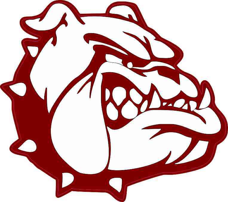 Red and White Bulldog Sticker