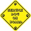 Service Dog On Board Sticker