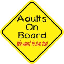 Adults On Board Magnet