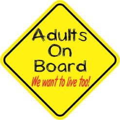 Adults On Board Sticker