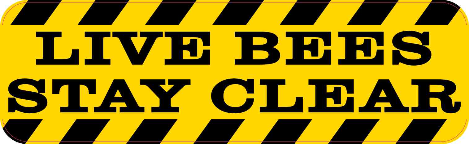 Live Bees Stay Clear Sticker