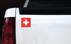 Alternative view of 4in x 4in Swiss Flag Magnet