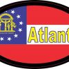 Oval Georgia Flag Atlanta Sticker