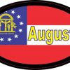 Oval Georgia Flag Augusta Sticker