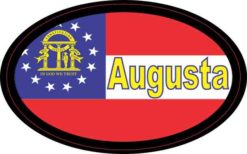 Oval Georgia Flag Augusta Sticker