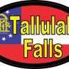 Oval Georgia Flag Tallulah Falls Sticker