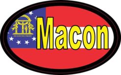 Oval Georgia Flag Macon Sticker