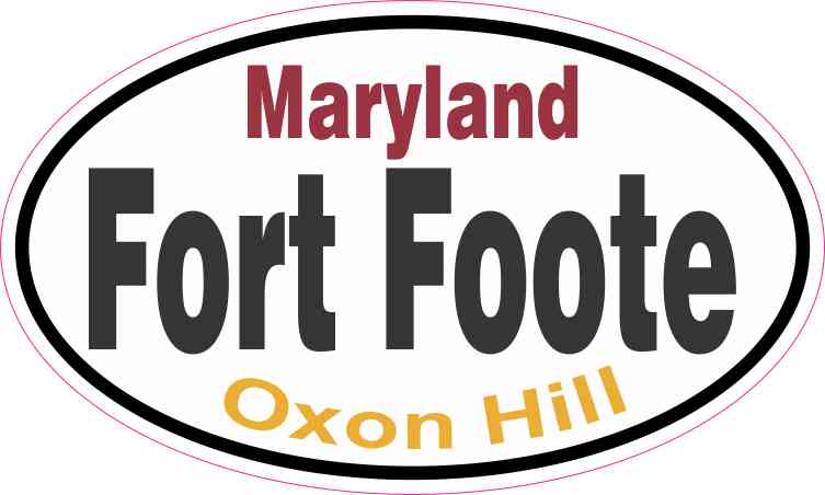Oval Fort Foote Sticker