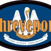 Oval Louisiana Flag Shreveport Sticker