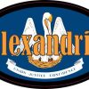 Oval Louisiana Flag Alexandria Sticker