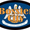 Oval Louisiana Flag Bossier City Sticker
