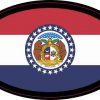 Oval Missouri Flag Sticker