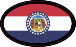 Oval Missouri Flag Sticker