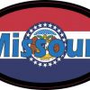 Flag Oval Missouri Sticker