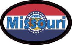 Flag Oval Missouri Sticker