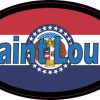 Oval Missouri Flag Saint Louis Sticker