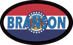Oval Missouri Flag Branson Sticker