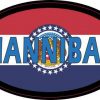Oval Missouri Flag Hannibal Sticker