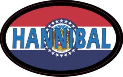 Oval Missouri Flag Hannibal Sticker