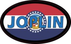 Oval Missouri Flag Joplin Sticker