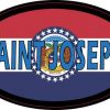 Oval Missouri Flag Saint Joseph Sticker