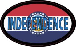 Oval Missouri Flag Independence Sticker