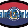 Oval Missouri Flag Saint Charles Sticker