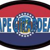 Oval Missouri Flag Cape Girardeau Sticker