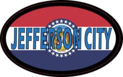 Oval Missouri Flag Jefferson City Sticker