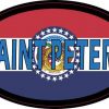 Oval Missouri Flag Saint Peters Sticker