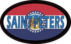 Oval Missouri Flag Saint Peters Sticker