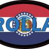 Oval Missouri Flag Rolla Sticker