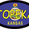 Oval Kansas Flag Topeka Sticker