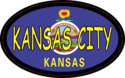 Flag Oval Kansas City Sticker