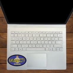 4in x 2.5in Flag Oval Kansas City Sticker