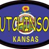 Oval Kansas Flag Hutchinson Sticker