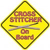 Cross Stitcher On Board Magnet