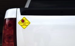 Alternative view of 5in x 5in Crocheter on Board Sticker