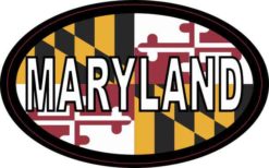 Flag Oval Maryland Sticker