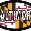 Oval Maryland Flag Baltimore Sticker