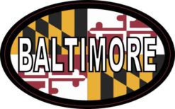 Oval Maryland Flag Baltimore Sticker