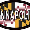 Oval Maryland Flag Annapolis Sticker