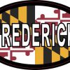 Oval Maryland Flag Frederick Sticker