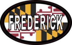 Oval Maryland Flag Frederick Sticker