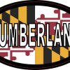 Oval Maryland Flag Cumberland Sticker