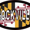 Oval Maryland Flag Rockville Sticker