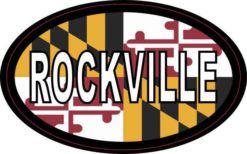 Oval Maryland Flag Rockville Sticker