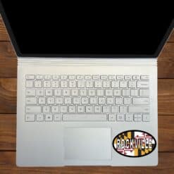4in x 2.5in Oval Maryland Flag Rockville Sticker