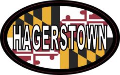 Oval Maryland Flag Hagerstown Sticker