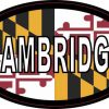 Oval Maryland Flag Cambridge Sticker